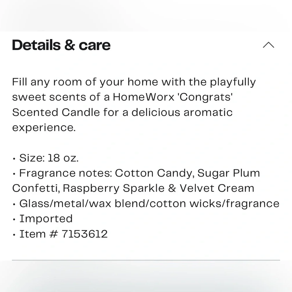 Homeworx 4 Wick scented candle in Congratulations scent | 18 oz.